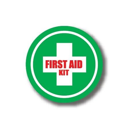 Ergomat 12in CIRCLE SIGNS - First Aid Kit DSV-SIGN 144 #0253 -UEN